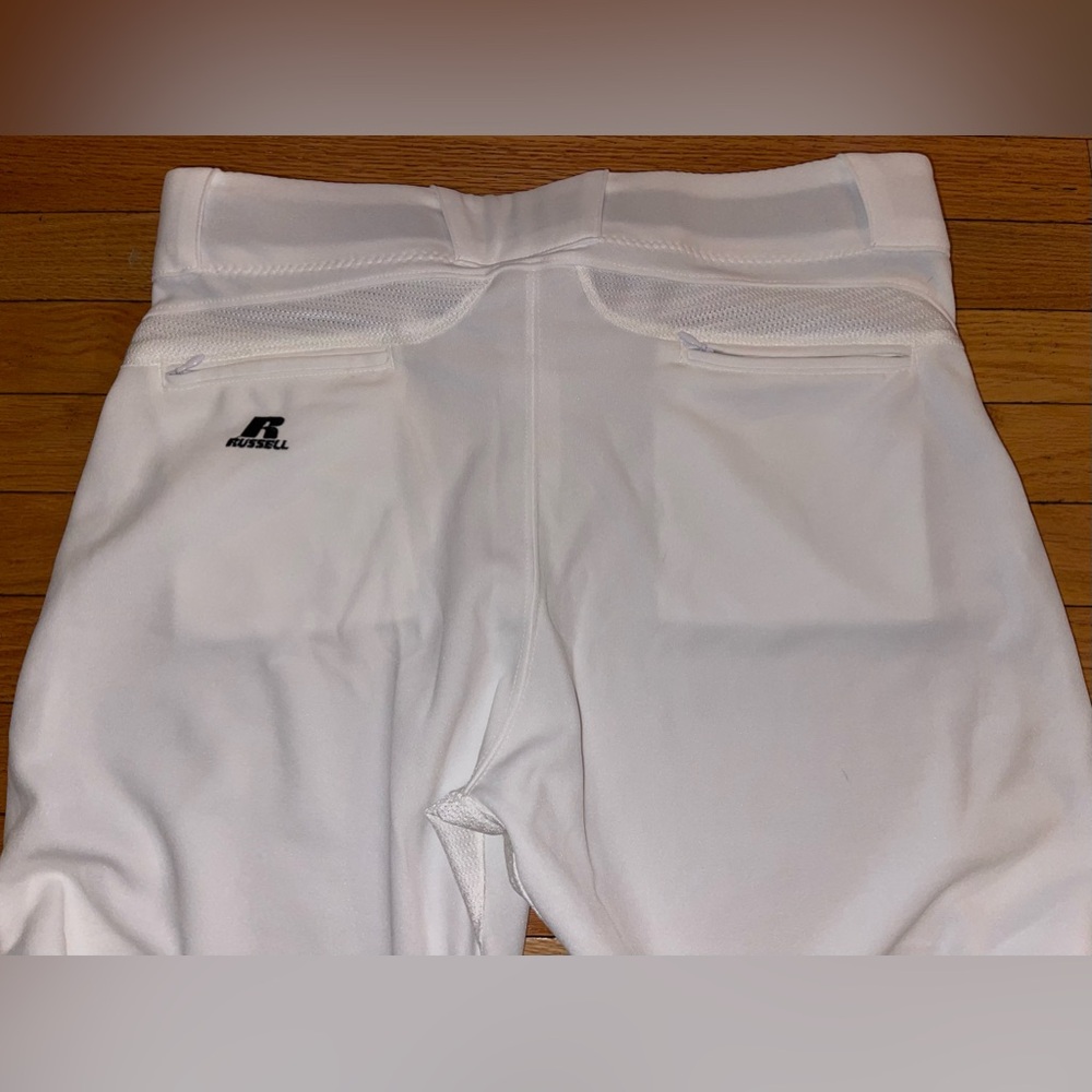 NWT Russell Athletic White Pro Diamond Fit Double Knit Softball Knicker Pants XL - Picture 8 of 8